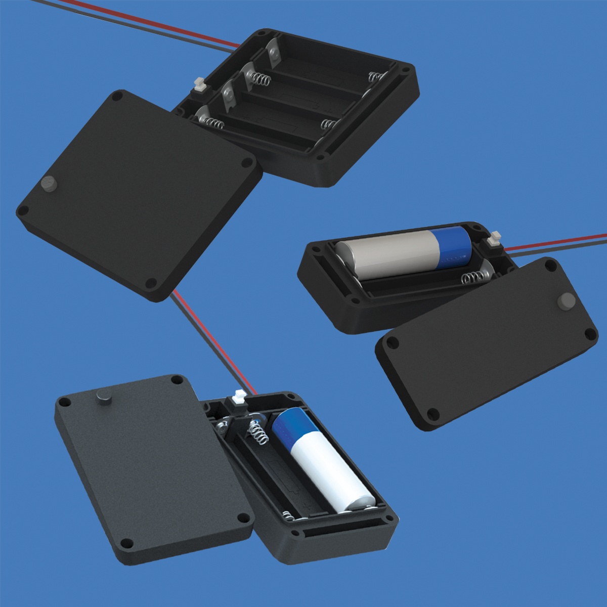 New IP65 Water Resistant AA Battery Holders Keystone EMEA+India